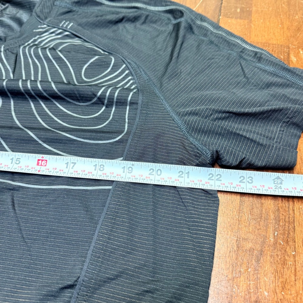 Lululemon Metal Vent Tech Shirt Mens XL Black Topo Graphic Short Sleeve Training - Picture 4 of 7